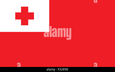 Flag of Tonga, national country symbol illustration. Vector illustration of Tonga Flag Stock Photo