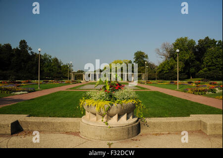 The formal gardens in Humboldt Park, Chicago, Illinois Stock Photo