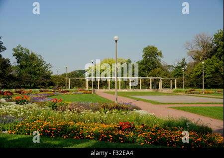 The formal gardens in Humboldt Park, Chicago, Illinois Stock Photo