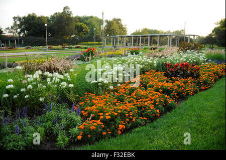 The formal gardens in Humboldt Park, Chicago, Illinois Stock Photo