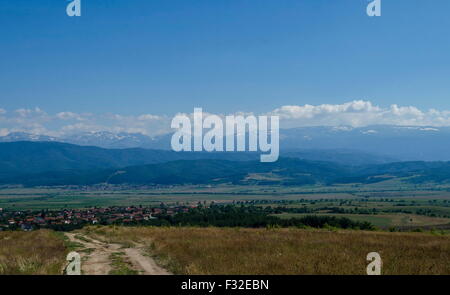 Landscape  of mountain Plana and beautiful village Alino, Bulgaria Stock Photo