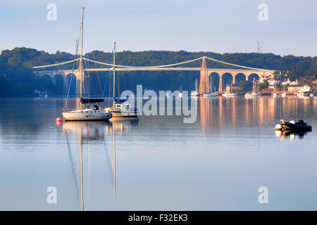 Menai Bridge, Isle of Anglesey, Wales, United Kingdom Stock Photo