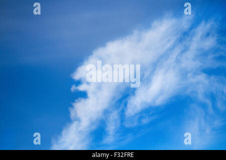 New Brighton, Wallasey, UK 31st March, 2016.  UK. Weather.  Abstract Faces, weird clouds, unusual cloud, strange clouds, bizarre clouds. Cumulonimbus clouds are a type of cumulus cloud associated with thunder storms and heavy precipitation.  Pareidoliais is a psychological phenomenon involving a stimulus from an abstract image wherein the mind perceives a familiar pattern of something where none actually exists, or does it? Common examples are perceived images of animals, faces, or objects in cloud formations as in these examples. Stock Photo