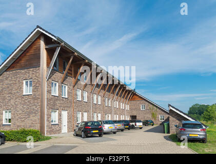 row of modern residential houses in the netherlands Stock Photo