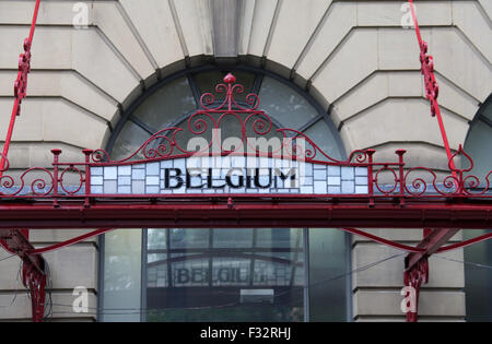 Belgium as a destination from Victoria station in Manchester Stock Photo
