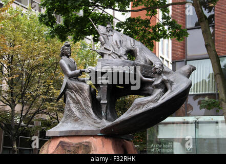 Chopin Monument by Robert Sobocinski in Manchester Stock Photo