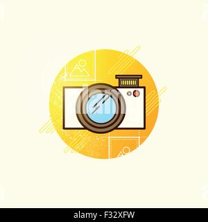 Camera Icon Vector. Modern camera symbol vector illustration. Stock Vector