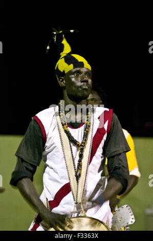 Senegalese djembe music and dance performance in Cape Verde, Africa Stock Photo