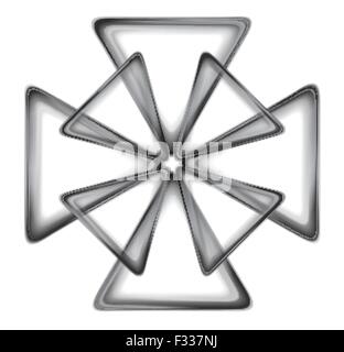 Dark grey cross logo design. Vector background Stock Vector
