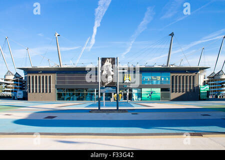 City of Manchester Stadium (commonly known as Etihad Stadium) in Sports City, Manchester, United Kingdom.