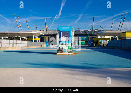 City of Manchester Stadium (commonly known as Etihad Stadium) in Sports City, Manchester, United Kingdom. Stock Photo