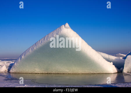 sea ice close up in the winter Stock Photo