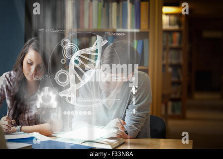 Composite image of illustration of dna Stock Photo
