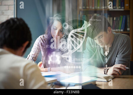 Composite image of illustration of dna Stock Photo