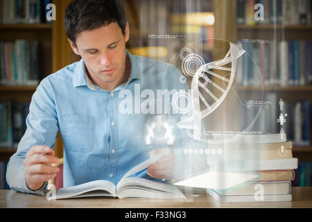 Composite image of illustration of dna Stock Photo