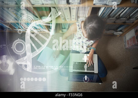 Composite image of illustration of dna Stock Photo