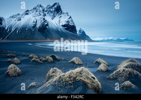 sand dunes on the Stokksness Peninsula, eastern Iceland Stock Photo