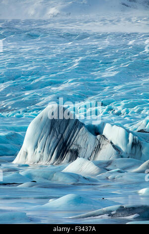 ice in the glacial laggon at Hoffelsjokull, eastern Iceland Stock Photo