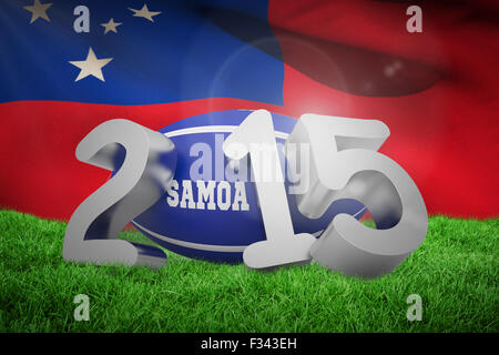 Composite image of samoa rugby 2015 message Stock Photo