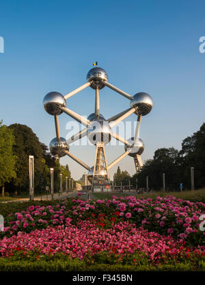 Atomium, the model of an iron molecule, in Brussels Belgium Europe