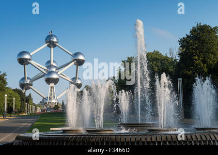 Atomium, the model of an iron molecule, in Brussels Belgium Europe