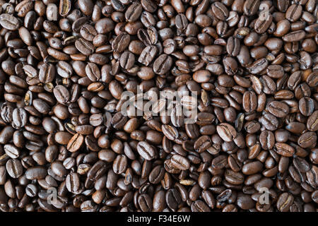 A close up top down shot of some coffee beans Stock Photo