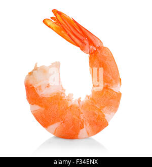 Tiger shrimp. Prawn isolated on a white background. Seafood Stock Photo