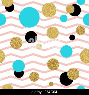 Classic dotted seamless gold glitter pattern. Stock Vector