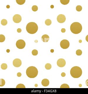 Classic dotted seamless gold glitter pattern. Stock Vector