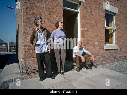 Residents of Eastwood, birthplace of D.H.Lawrence, South Nottinghamshire coal mining town, Moorgreen colliery, England Stock Photo