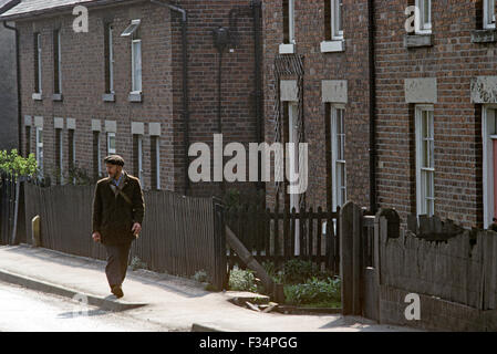 Resident of Eastwood, birthplace of D.H.Lawrence, South Nottinghamshire coal mining town, Moorgreen colliery, England Stock Photo