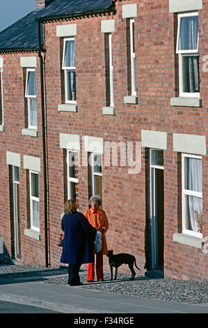 Residents of Eastwood, birthplace of D.H.Lawrence, South Nottinghamshire coal mining town, Moorgreen colliery, England Stock Photo