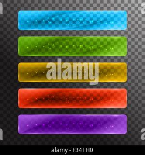 Set of colored web buttons Stock Vector