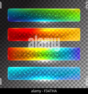 Set of colored web buttons Stock Vector