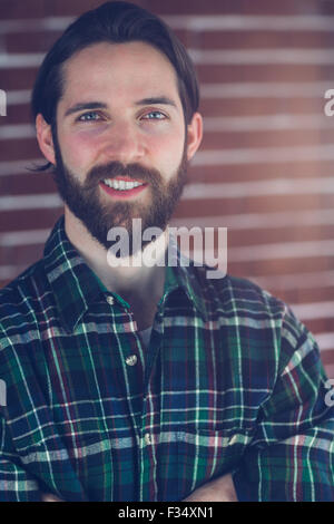 Portrait of smiling confident man Stock Photo