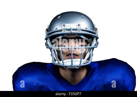 Portrait of determined American football player in uniform Stock Photo