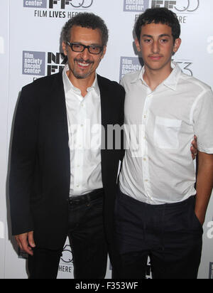 New York, New York, USA. 29th Sep, 2015. Actor JOHN TURTURRO and his son DIEGO TURTURRO.attend the 2015 New York Film Festival screening of the 15th anniversary of 'Brother Where Art Thou' held at Alice Tully Hall at Lincoln Center. Credit:  Nancy Kaszerman/ZUMA Wire/Alamy Live News Stock Photo