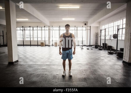 Young Bodybuilder posing in front of the camera Stock Photo