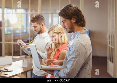 Serious business people working in office Stock Photo