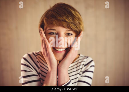 Young smiling woman smiling at camera Stock Photo