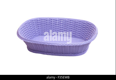 Empty plastic basket isolated on white background Stock Photo