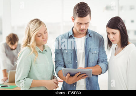 Business people using digital tablet Stock Photo