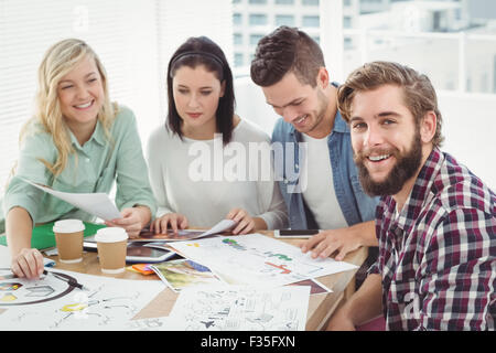 Creative business professionals working Stock Photo