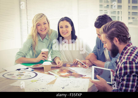 Creative business professionals working in office Stock Photo