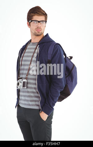 Confident man wearing eye glasses Stock Photo