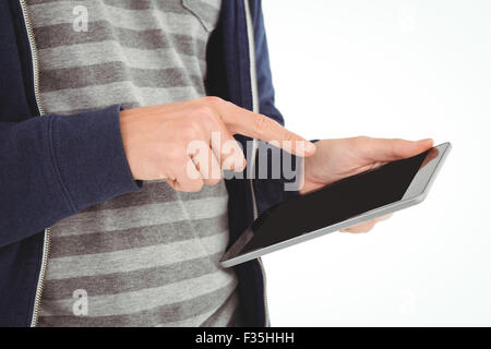 Cropped image of man using tablet Stock Photo
