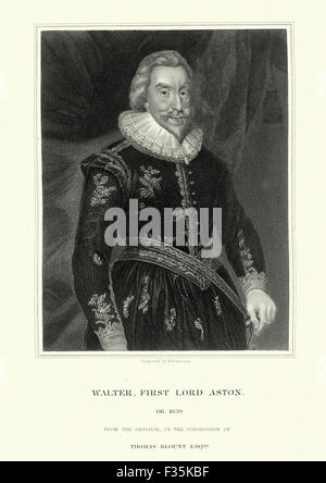 Portrait of Walter Aston, 1st Lord Aston of Forfar, an English courtier and diplomat. Stock Photo