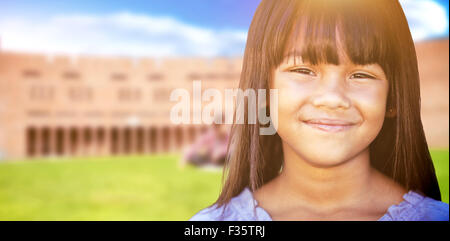 Composite image of cute little girl Stock Photo