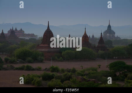 General view of temples at Bagan Myanmar. Stock Photo