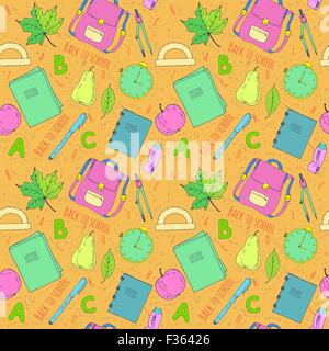 Hand drawn school symbols Stock Vector
